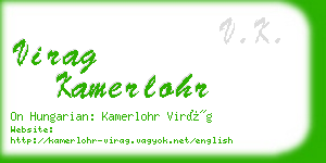 virag kamerlohr business card